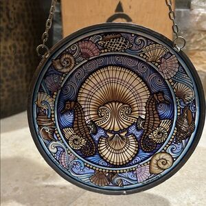 GLASS MASTERS INC Vintage Seahorse and Seashell Sun Catcher